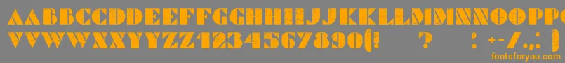 CommandersGrunged Font – Orange Fonts on Gray Background