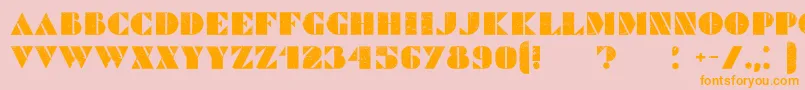 CommandersGrunged Font – Orange Fonts on Pink Background