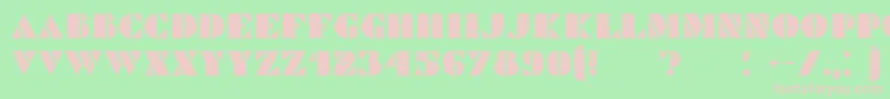 CommandersGrunged Font – Pink Fonts on Green Background