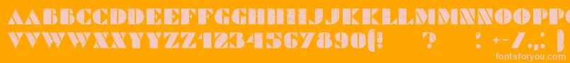 CommandersGrunged Font – Pink Fonts on Orange Background