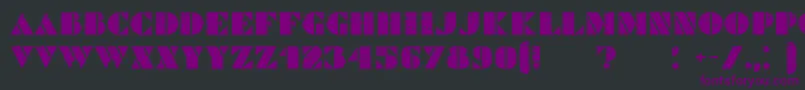 CommandersGrunged Font – Purple Fonts on Black Background