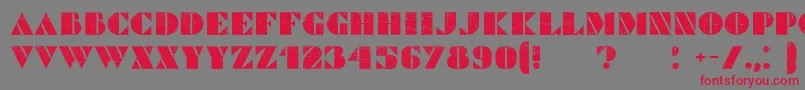 CommandersGrunged Font – Red Fonts on Gray Background