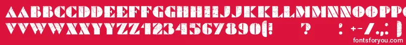 CommandersGrunged Font – White Fonts on Red Background