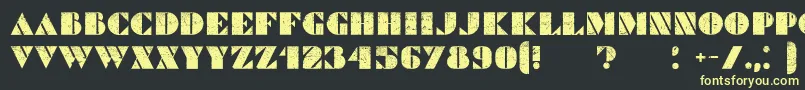 CommandersGrunged Font – Yellow Fonts on Black Background
