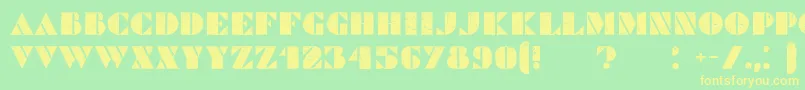 CommandersGrunged Font – Yellow Fonts on Green Background