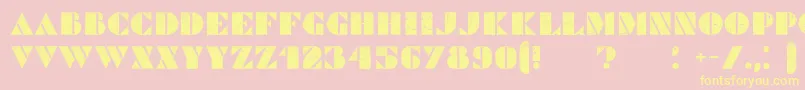 CommandersGrunged Font – Yellow Fonts on Pink Background