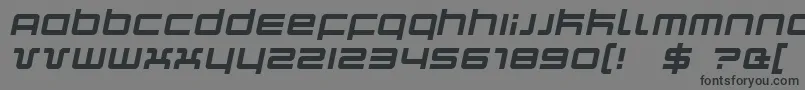 QuarkItalic Font – Black Fonts on Gray Background