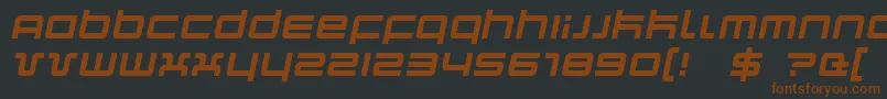 QuarkItalic Font – Brown Fonts on Black Background
