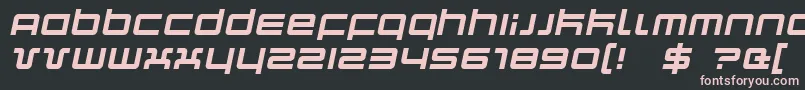 QuarkItalic Font – Pink Fonts on Black Background
