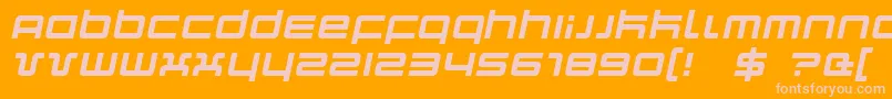 QuarkItalic Font – Pink Fonts on Orange Background