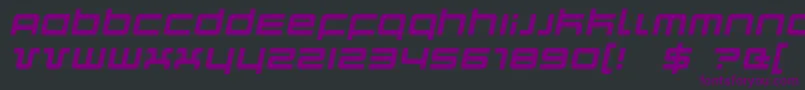 QuarkItalic Font – Purple Fonts on Black Background