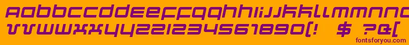 QuarkItalic Font – Purple Fonts on Orange Background
