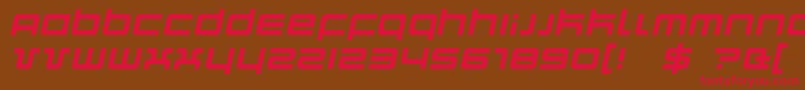 QuarkItalic Font – Red Fonts on Brown Background