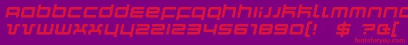QuarkItalic Font – Red Fonts on Purple Background