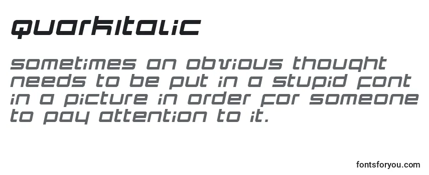 Review of the QuarkItalic Font