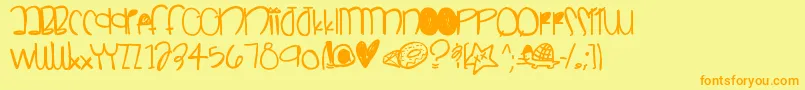 Sneakyboy Font – Orange Fonts on Yellow Background