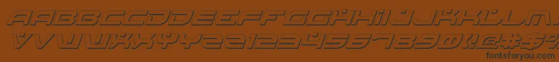 BattlefieldShadowItalic Font – Black Fonts on Brown Background