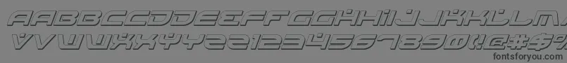 BattlefieldShadowItalic-fontti – mustat fontit harmaalla taustalla