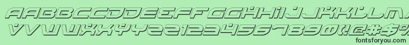 BattlefieldShadowItalic Font – Black Fonts on Green Background