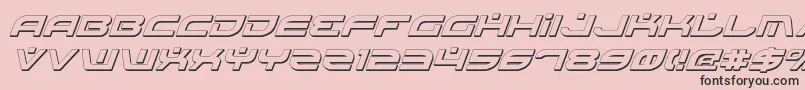 BattlefieldShadowItalic Font – Black Fonts on Pink Background