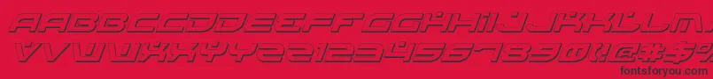 BattlefieldShadowItalic Font – Black Fonts on Red Background