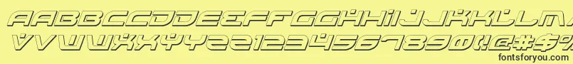 BattlefieldShadowItalic Font – Black Fonts on Yellow Background