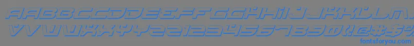 BattlefieldShadowItalic Font – Blue Fonts on Gray Background