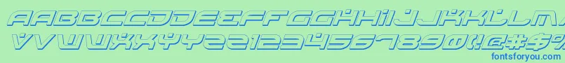 BattlefieldShadowItalic Font – Blue Fonts on Green Background