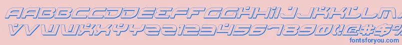 BattlefieldShadowItalic Font – Blue Fonts on Pink Background