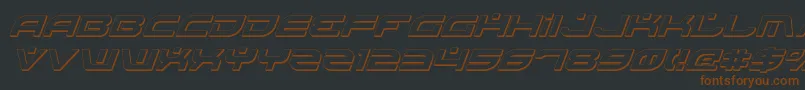 BattlefieldShadowItalic Font – Brown Fonts on Black Background
