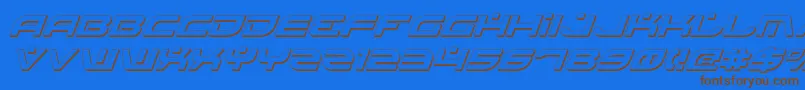 BattlefieldShadowItalic Font – Brown Fonts on Blue Background