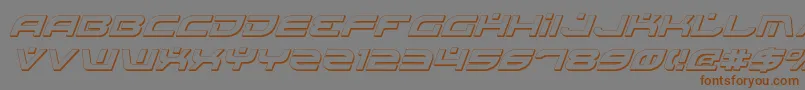 BattlefieldShadowItalic-fontti – ruskeat fontit harmaalla taustalla