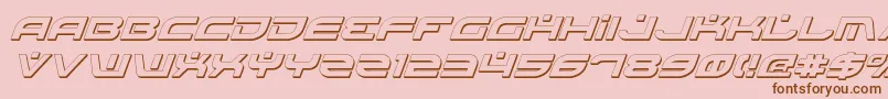 BattlefieldShadowItalic Font – Brown Fonts on Pink Background