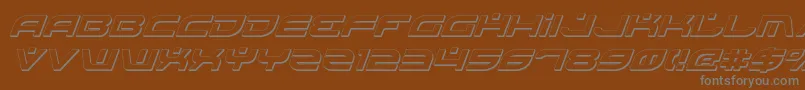BattlefieldShadowItalic Font – Gray Fonts on Brown Background