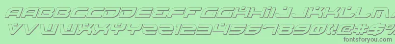 フォントBattlefieldShadowItalic – 緑の背景に灰色の文字