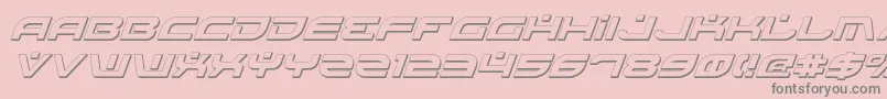 BattlefieldShadowItalic Font – Gray Fonts on Pink Background