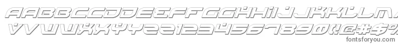 Шрифт BattlefieldShadowItalic – серые шрифты на белом фоне