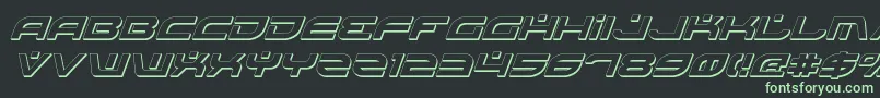 BattlefieldShadowItalic Font – Green Fonts on Black Background