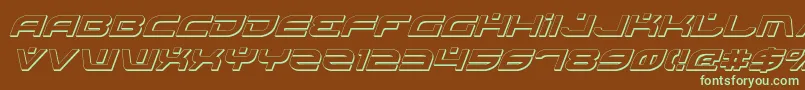 BattlefieldShadowItalic Font – Green Fonts on Brown Background
