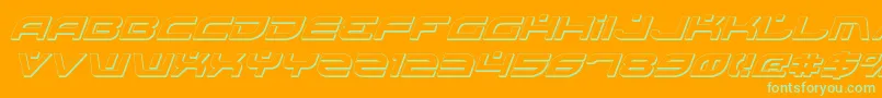 BattlefieldShadowItalic Font – Green Fonts on Orange Background