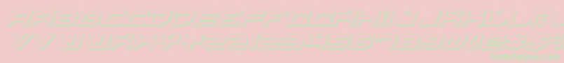 BattlefieldShadowItalic Font – Green Fonts on Pink Background