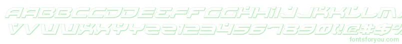 BattlefieldShadowItalic Font – Green Fonts on White Background