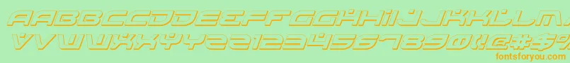 BattlefieldShadowItalic-fontti – oranssit fontit vihreällä taustalla