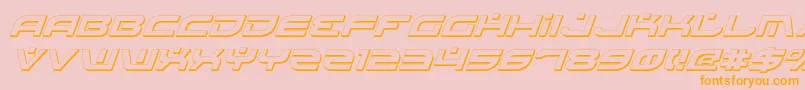BattlefieldShadowItalic Font – Orange Fonts on Pink Background