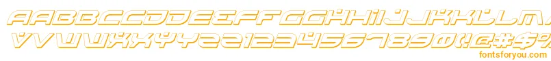 BattlefieldShadowItalic-fontti – oranssit fontit valkoisella taustalla