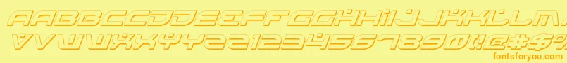 Шрифт BattlefieldShadowItalic – оранжевые шрифты на жёлтом фоне
