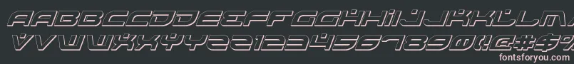 BattlefieldShadowItalic-fontti – vaaleanpunaiset fontit mustalla taustalla
