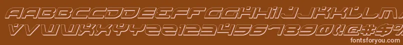 BattlefieldShadowItalic-fontti – vaaleanpunaiset fontit ruskealla taustalla