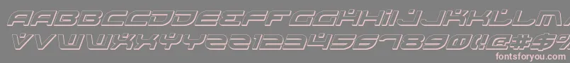 フォントBattlefieldShadowItalic – 灰色の背景にピンクのフォント