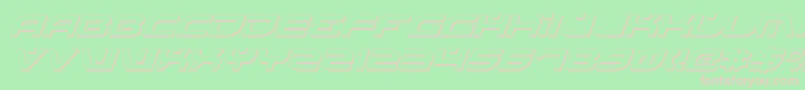 Шрифт BattlefieldShadowItalic – розовые шрифты на зелёном фоне